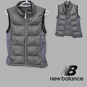 New Balance Trackster USA Quilted Puffer Sleeveless Vest Jacket Womens Small